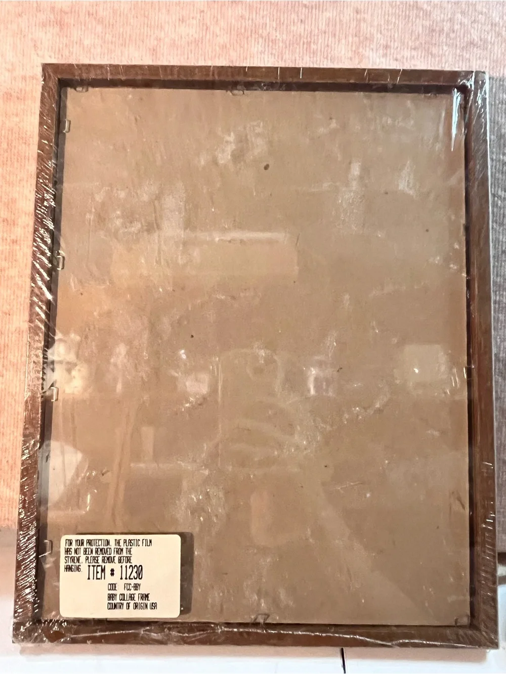 Source Unknown Cream and Brown Baby Milestone Photo Frame Collage